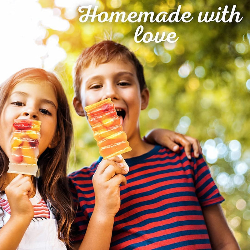 Forme din silicon pentru Popsicle Matriză reutilizabilă de calitate alimentară pentru Popcylce cu capac DIY de casă drăguț de desene animate Bomboane pentru înghețată de ciocolată