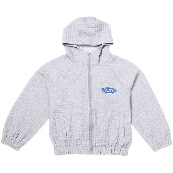 Hanorac cu glugă de culoare gri pentru copii casual pentru fete