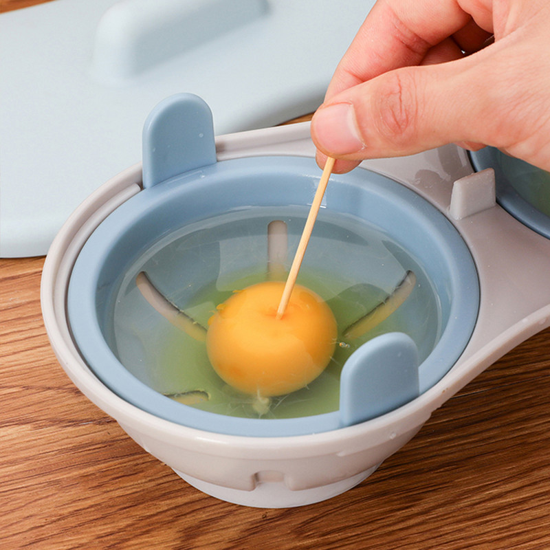 1 bucată cuptor cu microunde pentru braconaj dublu ouă mașină de gătit cuptor cu abur Gadget de bucătărie Mașină de spălat vase cuptor cu microunde rezistent la căldură