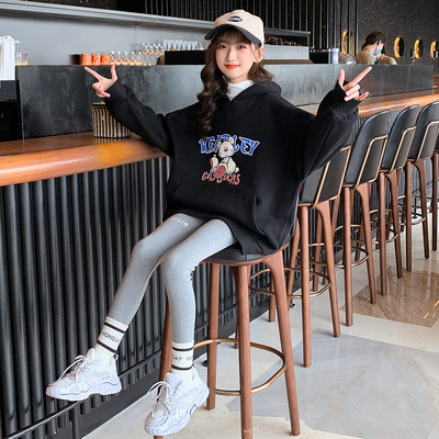 Dječji sweatshirt za djevojčice s džepom i kapuljačom