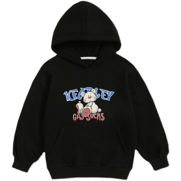 Dječji sweatshirt za djevojčice s džepom i kapuljačom