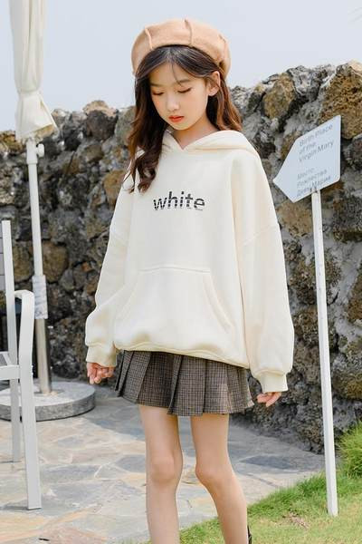 Hanorac pentru copii model nou cu inscripție imprimată pentru fete