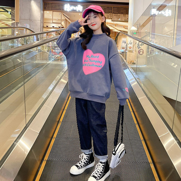 Hanorac sport cu mânecă lungă pentru fete