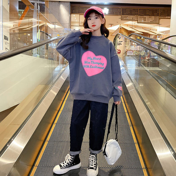 Hanorac sport cu mânecă lungă pentru fete