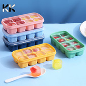 Tavă pentru cuburi de gheață cu fund moale din silicon Forme din silicon de calitate alimentară Formă pentru cuburi de gheață cu bară de acoperire Cutie de gheață Gadgets de bucătărie Mucegai pentru înghețată