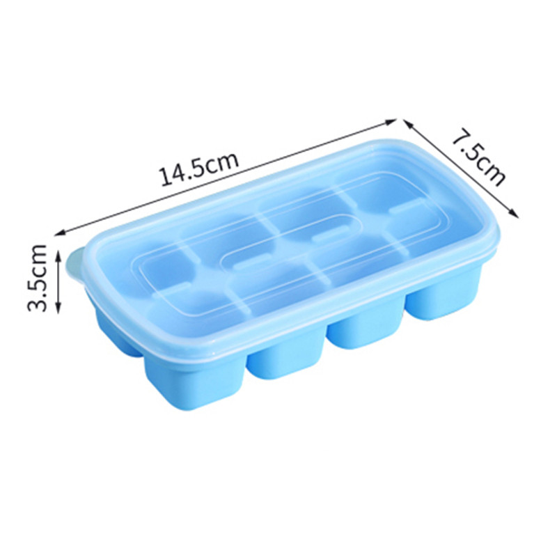 Tavă pentru cuburi de gheață cu fund moale din silicon Forme din silicon de calitate alimentară Formă pentru cuburi de gheață cu bară de acoperire Cutie de gheață Gadgets de bucătărie Mucegai pentru înghețată