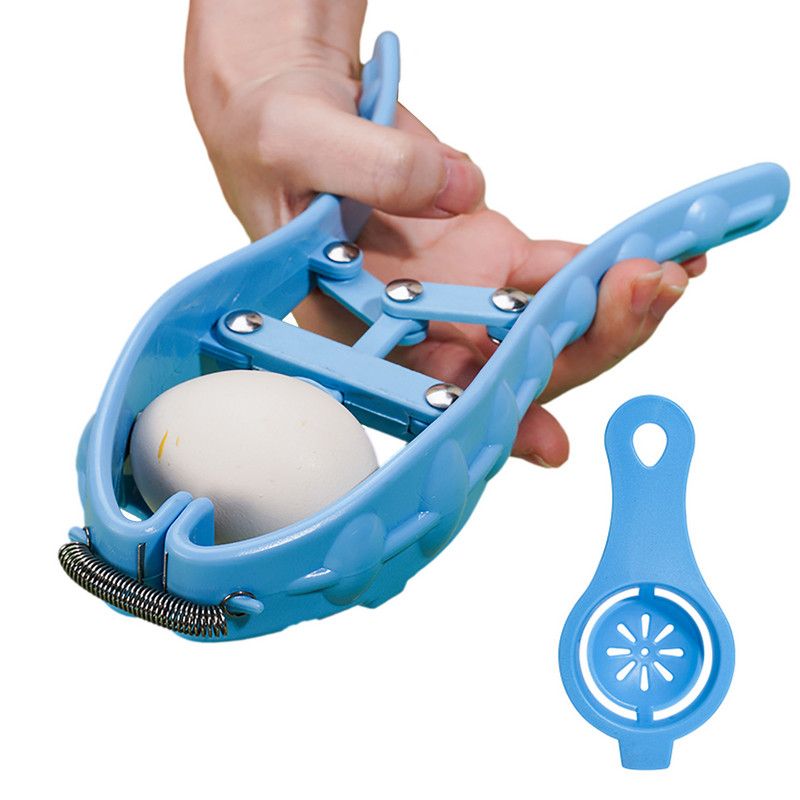 Instrument de separare a ouălor pentru biscuiți de ouă, deschizător de ouă portabil PP, tăietor de coajă de ou cu separator de gălbenuș de ou