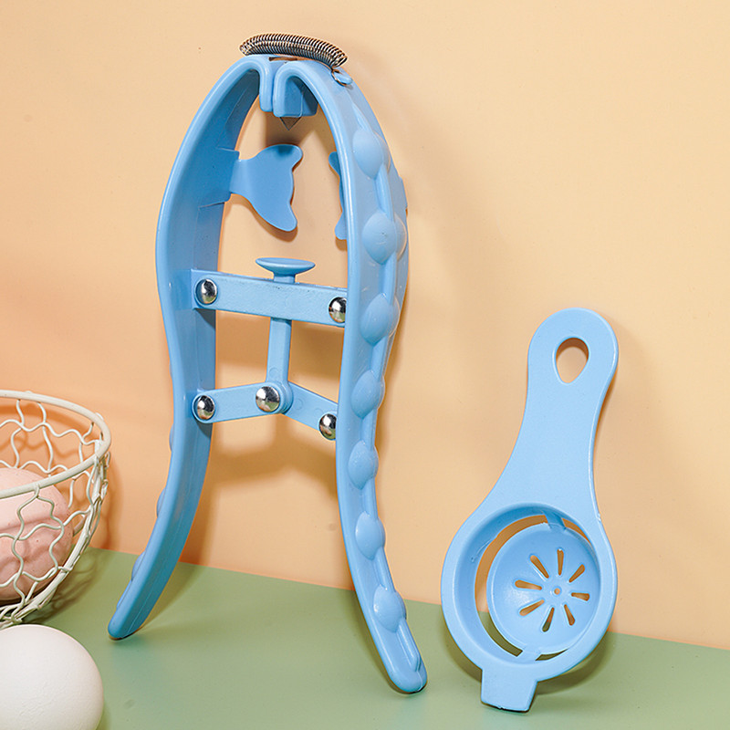 Instrument de separare a ouălor pentru biscuiți de ouă, deschizător de ouă portabil PP, tăietor de coajă de ou cu separator de gălbenuș de ou