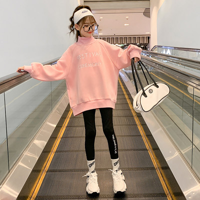 Bluză pentru fete cu mâneci lungi și inscripții