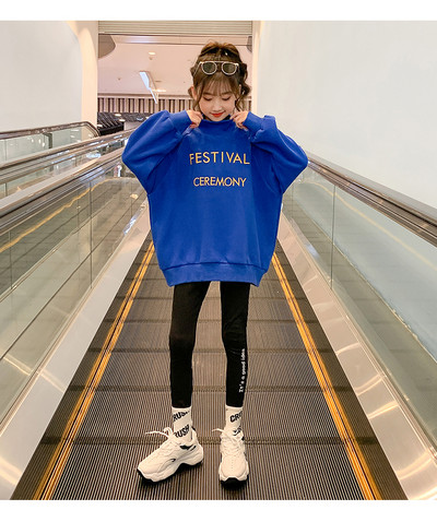 Bluză pentru fete cu mâneci lungi și inscripții