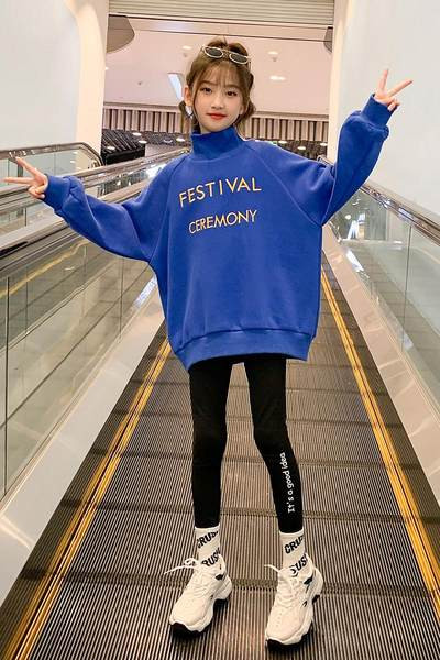 Bluză pentru fete cu mâneci lungi și inscripții