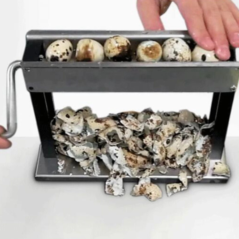 Mașină de curățat ouă de prepeliță manuală, decojitor de uz casnic, pentru decojitorul fiert, instrument portabil de bucătărie cu rolă de mână