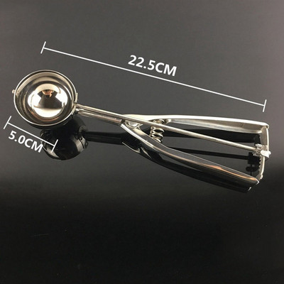 Nerūdijančio plieno ledų šaukštas spyruoklinis trigeris bulvių košė arbūzas želė Jogurtas sausainiai kaušelis virtuvės įrankiai vasara