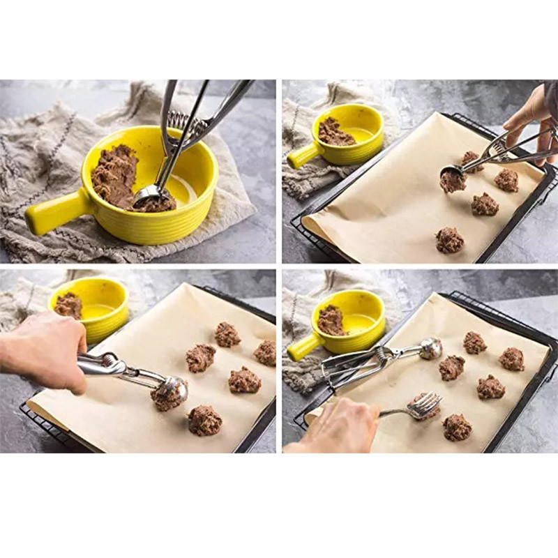 Nerūdijančio plieno ledų šaukštas spyruoklinis trigeris bulvių košė arbūzas želė Jogurtas sausainiai kaušelis virtuvės įrankiai vasara