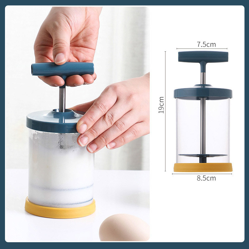 Namų apyvokos rankinis plaktuvas „Pasidaryk pats“ kiaušinio baltumo pieno putų maišytuvas Grietinėlės pyrago plaktuvas su puodelio dangčiu Kepimo reikmenys Virtuvės reikmenys