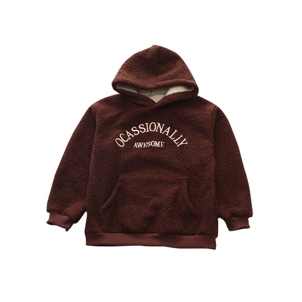 Vaikiški pūkiniai megztiniai su siuvinėjimo užrašais mergaitėms