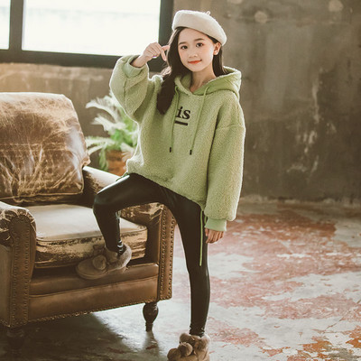 Hanorac de puf pentru copii model nou cu broderie pentru fete