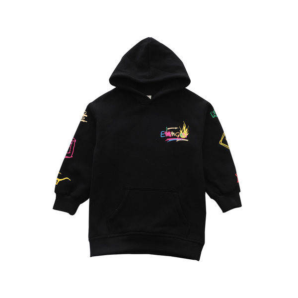 Laisvalaikio džemperis su užrašais mergaitėms