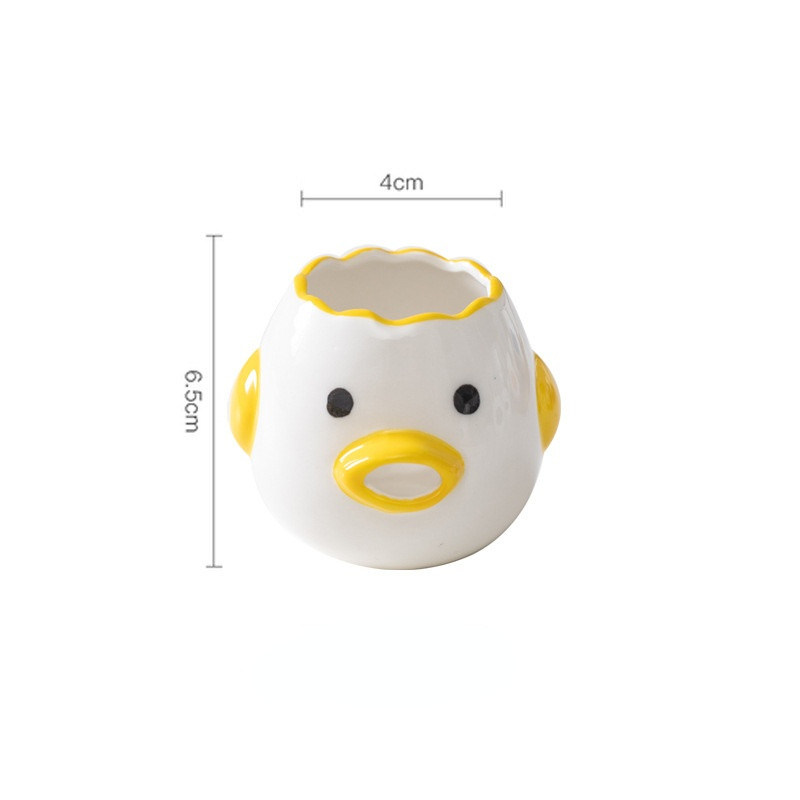 1 buc separator de albușuri de pui drăguț din ceramică separator de proteine gălbenuș de ou filtru de ouă ustensile de bucătărie Accesorii de copt Suport pentru ou