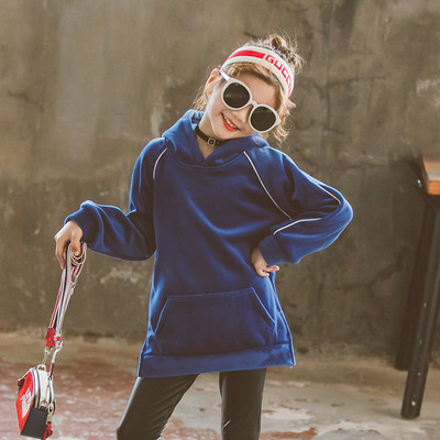 Hanorac sport pentru fete cu buzunar și glugă