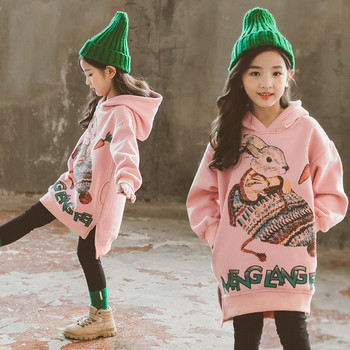 Νέο μοντέλο παιδικό φούτερ με κουκούλα για κορίτσια