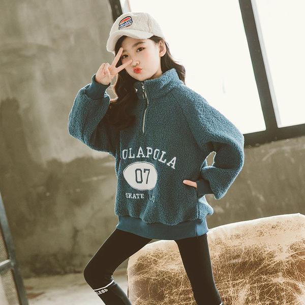 Hanorac umflat cu fermoar pentru fete