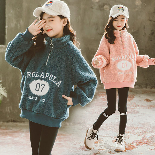 Hanorac umflat cu fermoar pentru fete