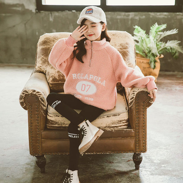 Hanorac umflat cu fermoar pentru fete