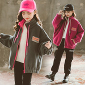 Hanorac cu fermoar și cu siret Logo Toamna/Iarna Pentru Fete