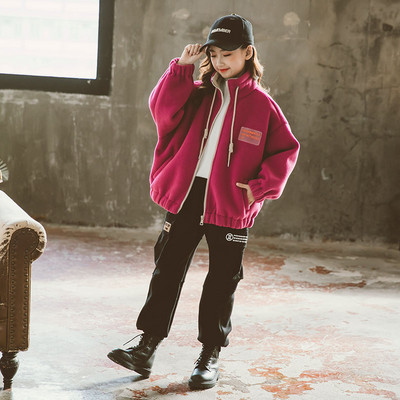 Hanorac cu fermoar și cu siret Logo Toamna/Iarna Pentru Fete