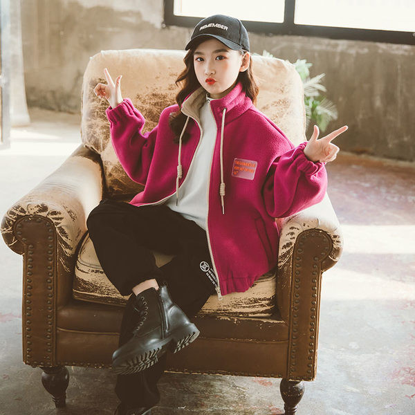 Hanorac cu fermoar și cu siret Logo Toamna/Iarna Pentru Fete