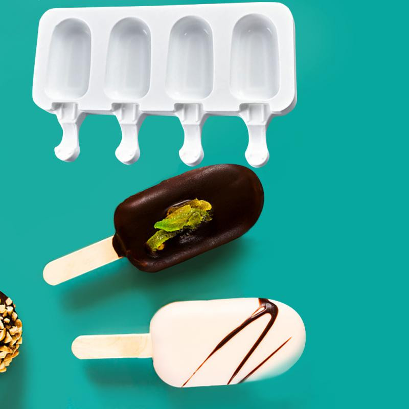 Új 4 szilikon fagylalt forma mousse fagylalt forma élelmiszer minőségű torta forma barkács sütőforma konyhai eszközök