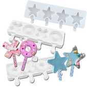 4 üreges csillag karácsonyfa fagylalt szilikon forma nyúl popsika ananász jégkocka tálca pudingforma ajándék konyhai eszköz