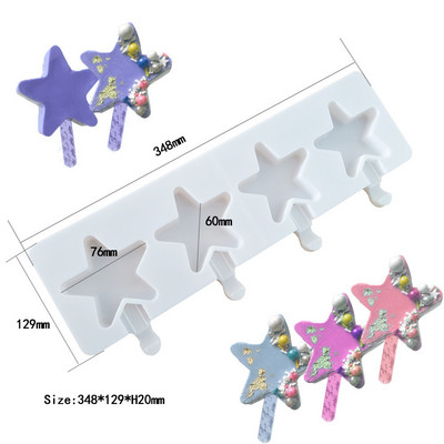 4 üreges csillag karácsonyfa fagylalt szilikon forma nyúl popsika ananász jégkocka tálca pudingforma ajándék konyhai eszköz