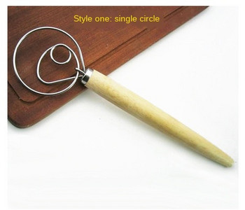 Roostevabast terasest munavahustaja 13-tolline isetehtud leivataigna tööriistad küpsetustarvikud Taani visplipulk köögividinad puidust käepide