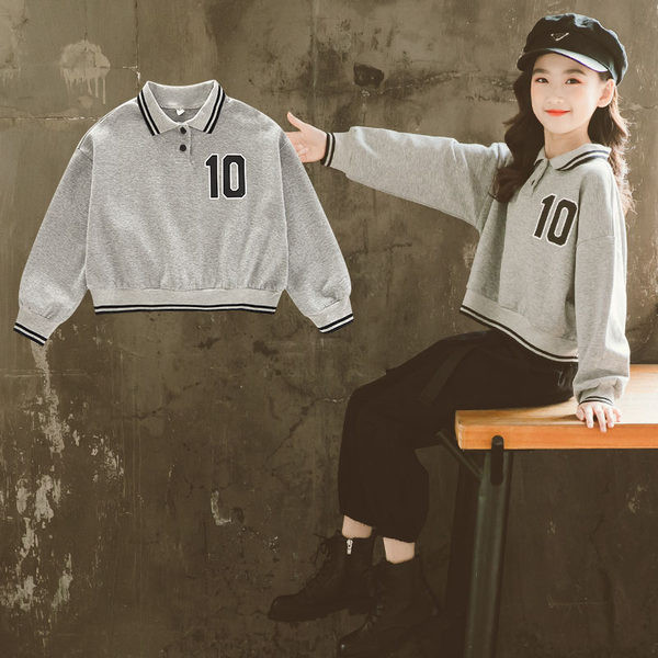 Bluză cu guler casual pentru fete