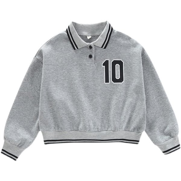 Bluză cu guler casual pentru fete