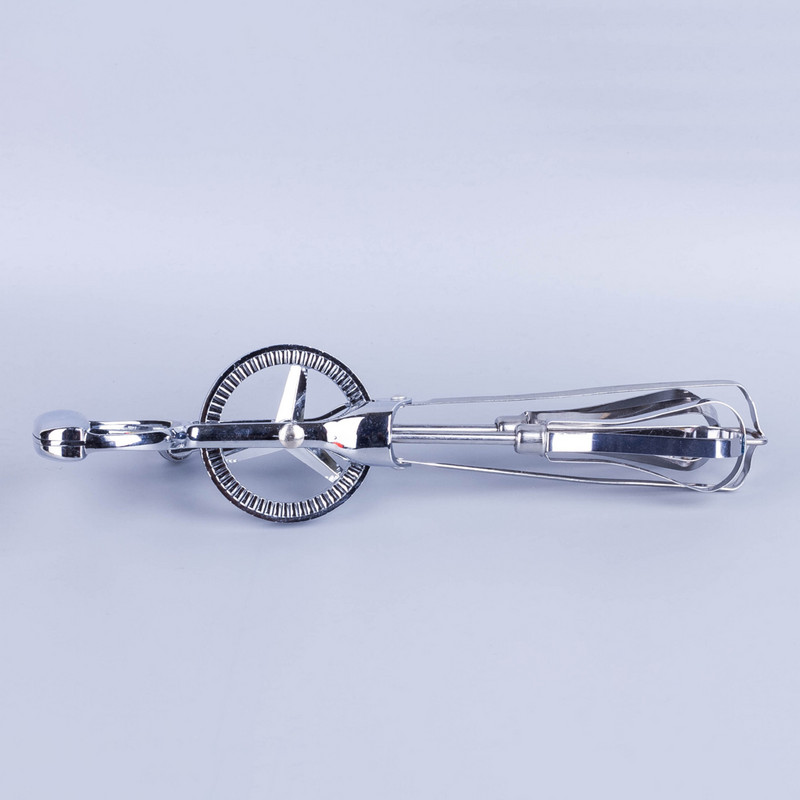 Batătoare de ouă manuală din oțel inoxidabil pentru uz casnic, cu mâner rotativ