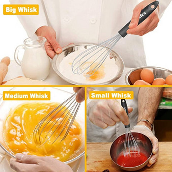 WALFOS Ανοξείδωτο σύρμα Whisk Εγχειρίδιο Egg Beater Blender Milk Cream Butter Beater Κουζίνα ψησίματος Μαγειρικά σκεύη Αξεσουάρ