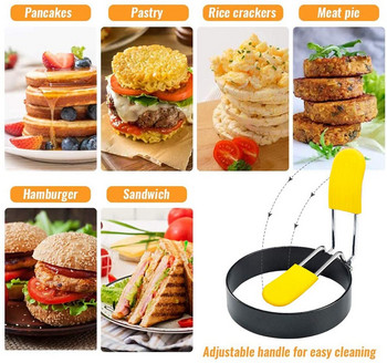 UFO STYLE Metal Fried Egg Pancake Ring Omelette Fried Egg Sound Shaper φόρμα αυγών για μαγείρεμα Πρωινό τηγάνι Κουζίνα φούρνου