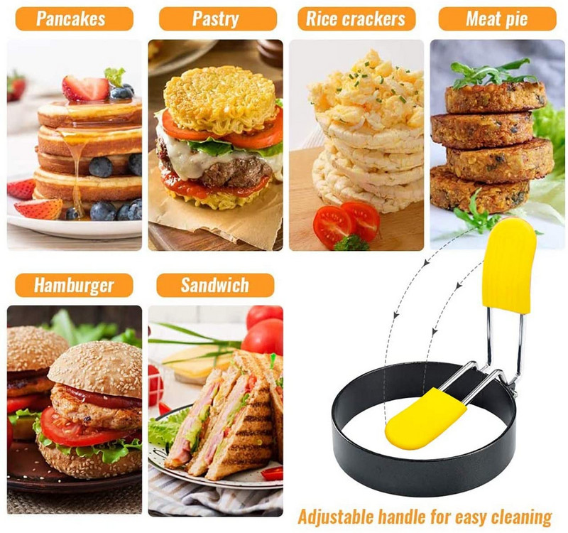 Stil OZN Metal Ou prăjit Inel pentru clătite Omletă Ou prăjit Formă rotundă pentru ouă Formă pentru gătit Micul dejun Tigaie Cuptor Bucătărie