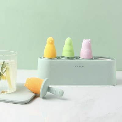 Home Set de 4 bucăți Mașină de gătit pentru palete din silicon de casă Forme pentru înghețată cu eliberare ușoară Forme reutilizabile pentru bucătărie DIY