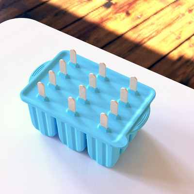Desertų šaldiklis 4/10 ertmių silikoninių popsicle ledų formelės su dangteliu „pasidaryk pats“ naminių saldainių vaisių sulčių ledų kubelių formavimo mašina
