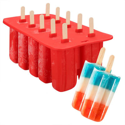 UPORS pārtikas kvalitātes popsicle silikona veidnes 4/10 dobumā mājās gatavotas virtuves silikona popsicle veidnes BPA bez saldēta saldējuma popsa krējuma automāts