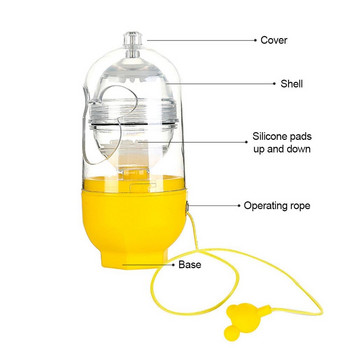 Egg Scrambler Hand Eggs Shaker Mixer Τροφίμων σιλικόνης κρόκος ασπράδι αυγού Mix Εργαλεία χειροκίνητα Βολική χρυσή αυγομηχανή για παιδιά