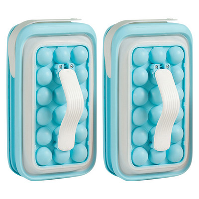 2 în 1 aparat portabil de gheață din silicon, fierbător pliabil, cutie de gheață pentru depozitare, bucătărie de uz casnic, băuturi congelate, pentru pungi pentru cuburi de gheață