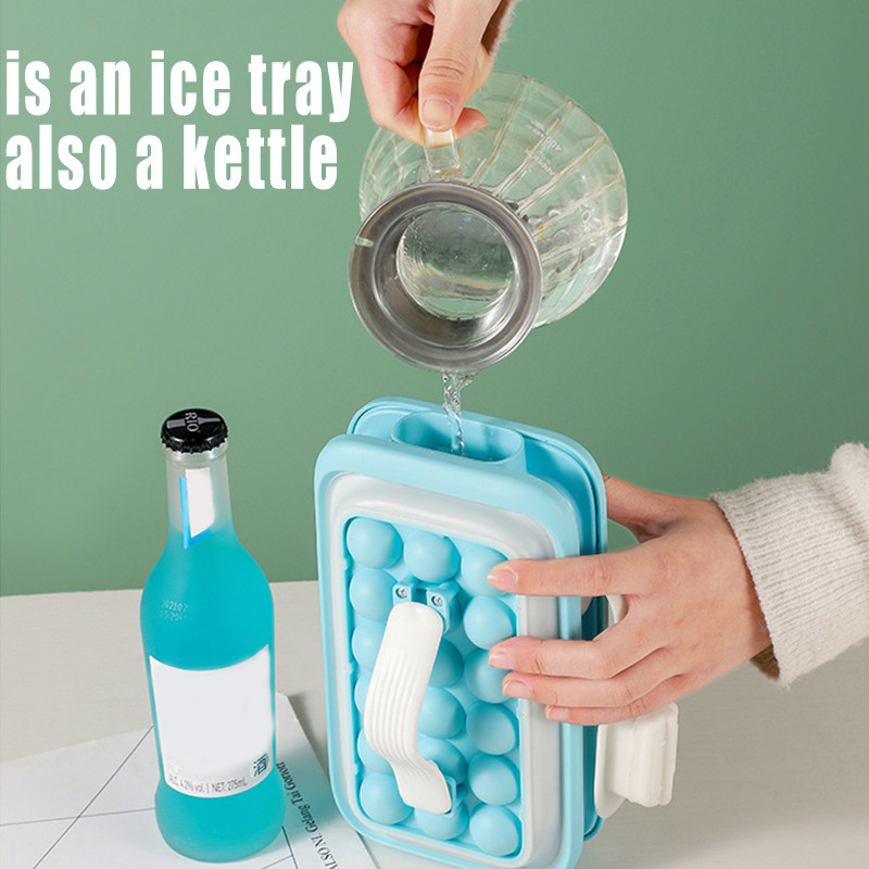 2 în 1 aparat portabil de gheață din silicon, fierbător pliabil, cutie de gheață pentru depozitare, bucătărie de uz casnic, băuturi congelate, pentru pungi pentru cuburi de gheață