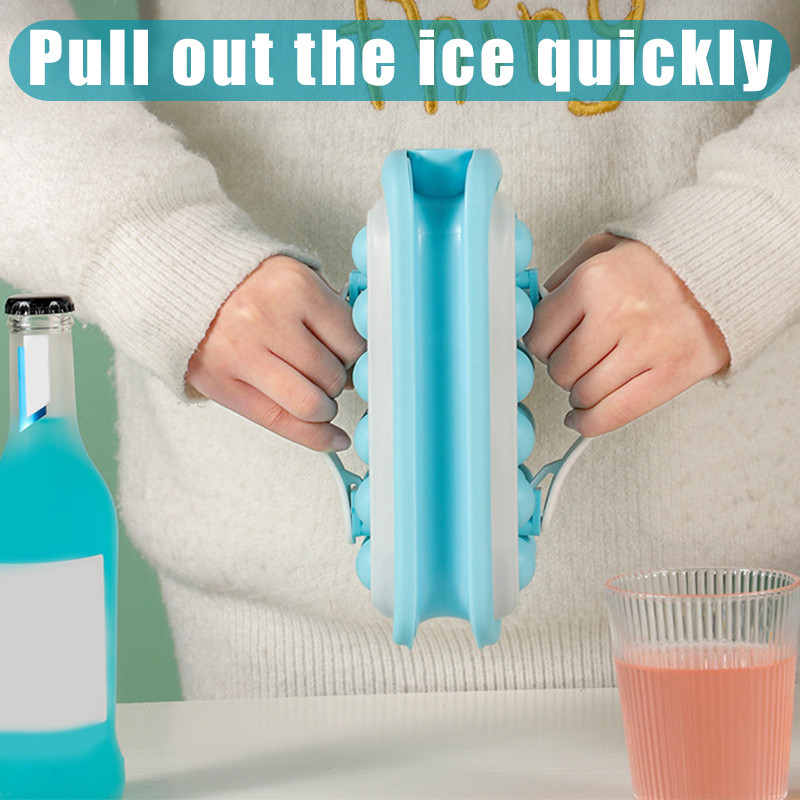 2 în 1 aparat portabil de gheață din silicon, fierbător pliabil, cutie de gheață pentru depozitare, bucătărie de uz casnic, băuturi congelate, pentru pungi pentru cuburi de gheață