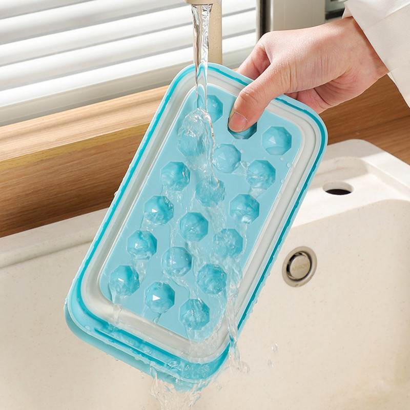 2 în 1 aparat portabil de gheață din silicon, fierbător pliabil, cutie de gheață pentru depozitare, bucătărie de uz casnic, băuturi congelate, pentru pungi pentru cuburi de gheață