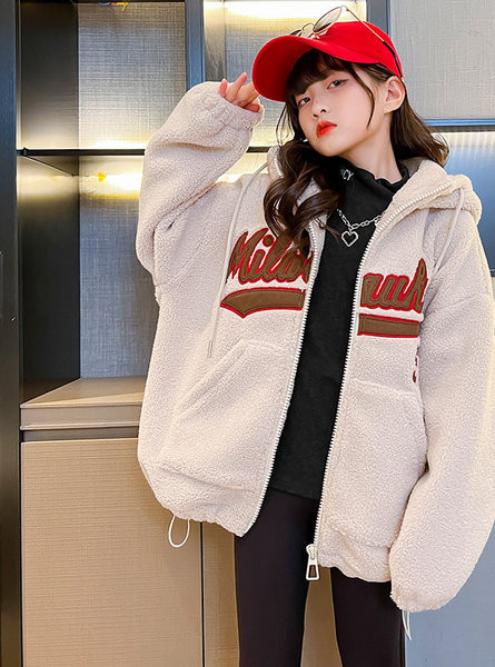 Hanorac pentru fete cu scrisoare de toamnă